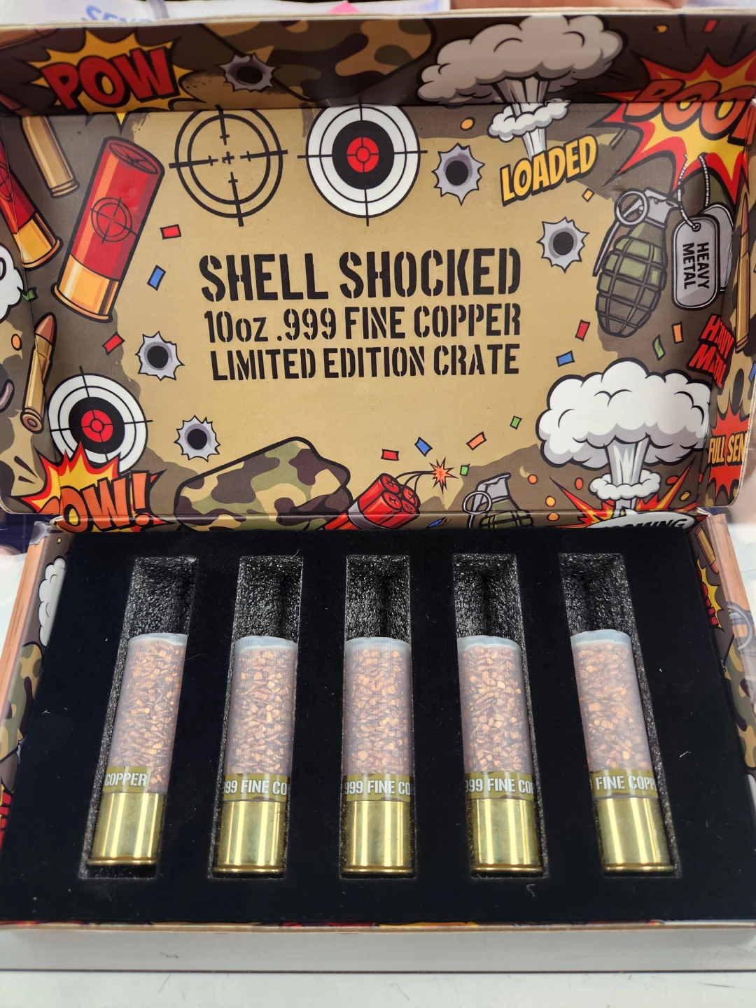 Shell Shocked 10oz .999 Fine Copper Limited Edition Crate