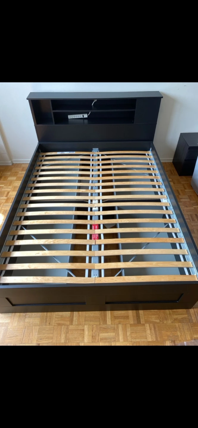 IKEA Brimnes Queen Bed Frame with Headboard