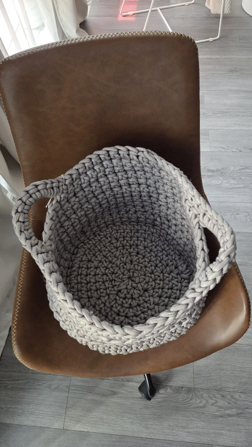 Grey woven storage basket - photo 5
