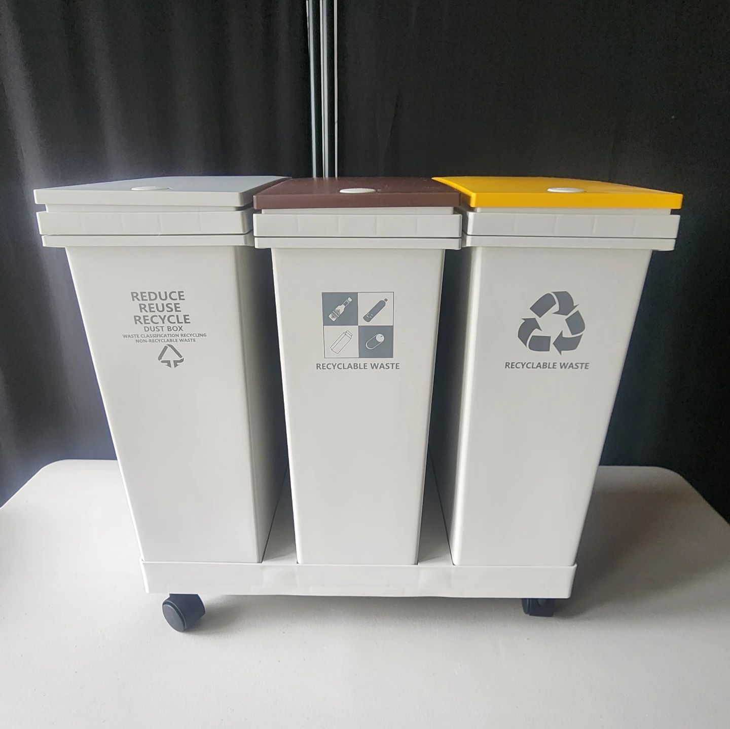 Brand New 3-Compartment Recycling and Waste Bin System - photo 3
