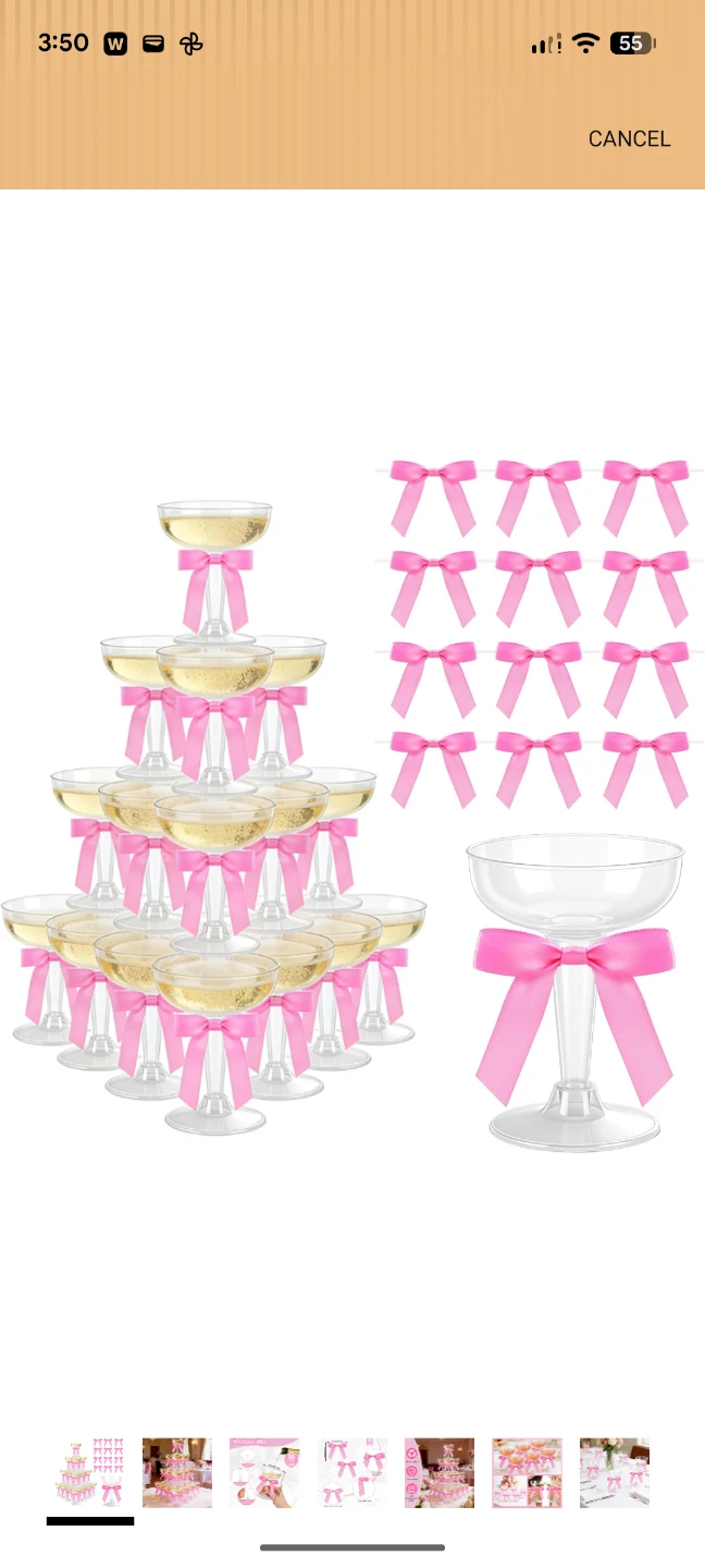 Disposable plastic champagne glasses (50) - photo 2