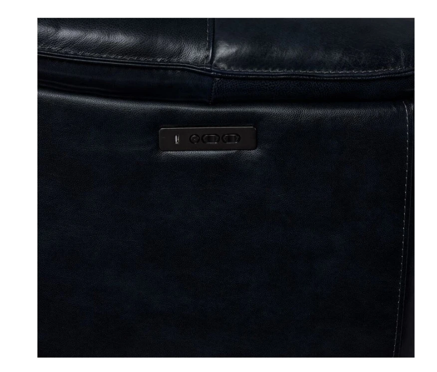 Allie Leather Dual Power Reclining Sofa - photo 3