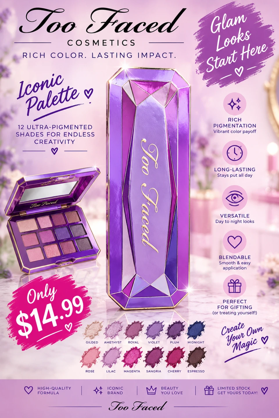 Too Faced Iconic Palette 12-Shade Eyeshadow