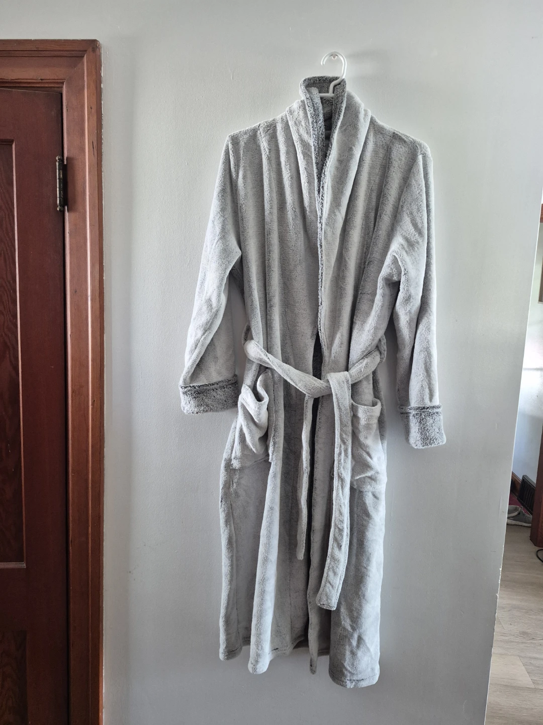 Claudel Lingerie Plush Grey Bathrobe