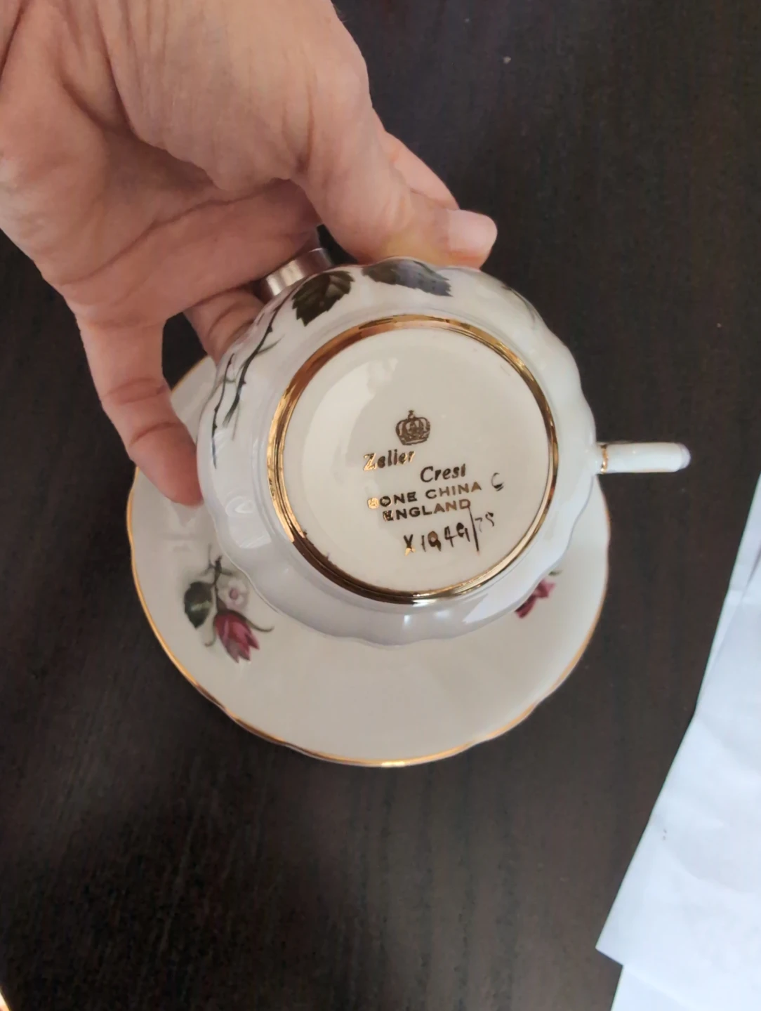 Zeller Crest Bone China Teacup and Saucer - photo 2