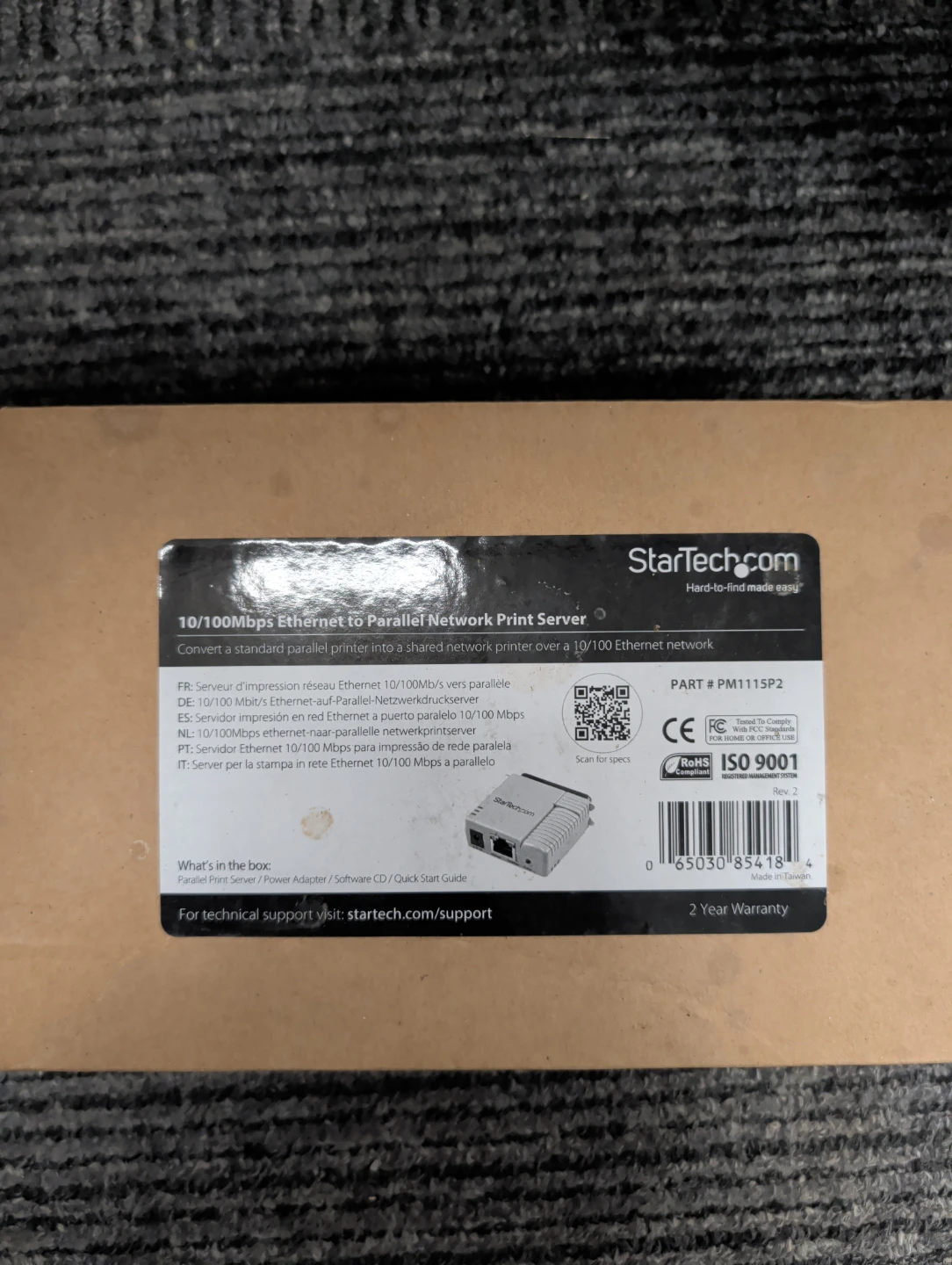StarTech.com 10/100 Ethernet to Parallel Print Server