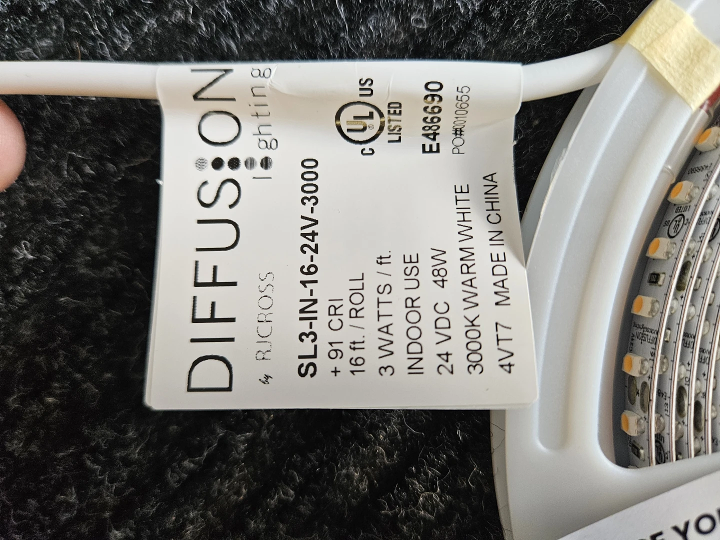 Diffusion Lighting LED Strip Light - 16 ft X 2 - 3W\ft - photo 2
