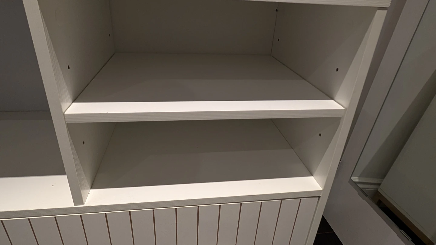 White Storage Cabinet with Gold Hardware - photo 4
