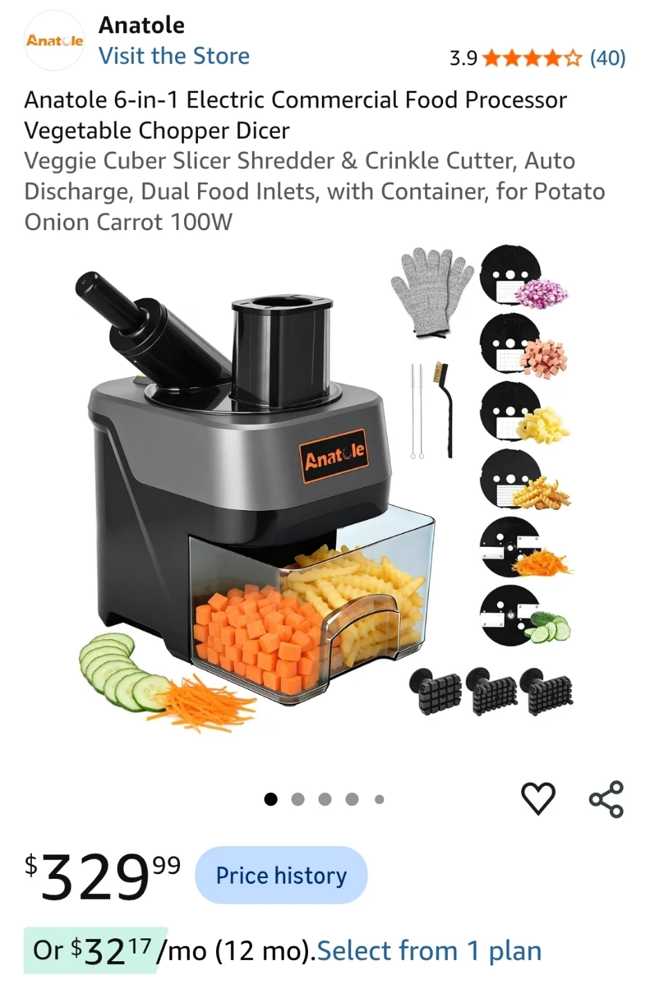 Anatole 6-in-1 Electric Food Processor