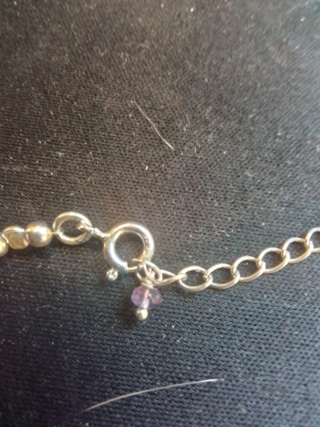 Sterling Silver Pearl and Amethyst Necklace - photo 5