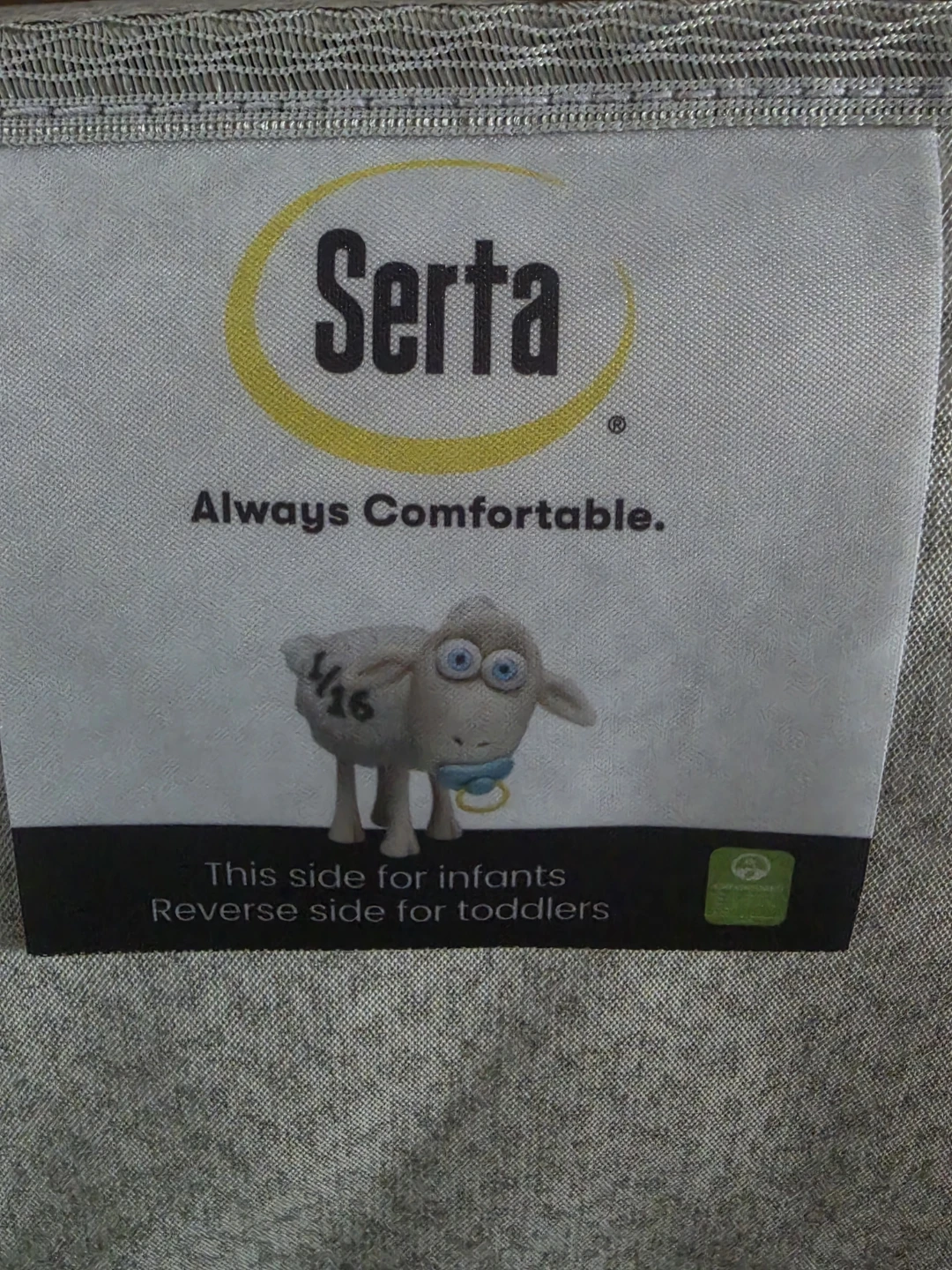 Serta mattress with sheep pattern