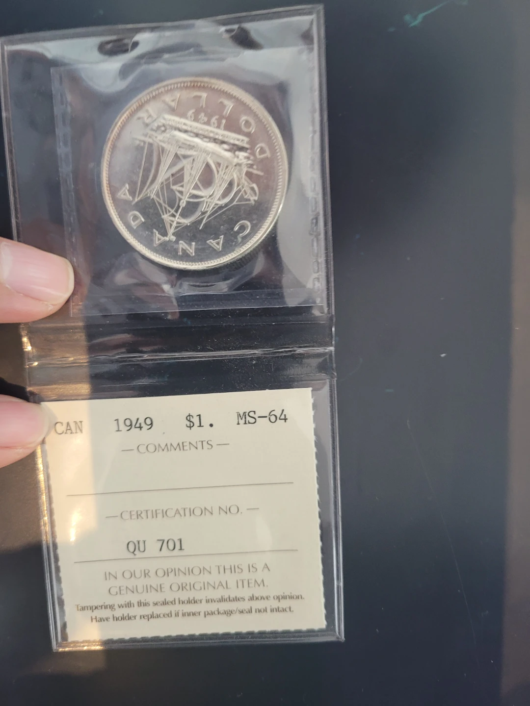 1949 Canadian Silver Dollar Coin - photo 2