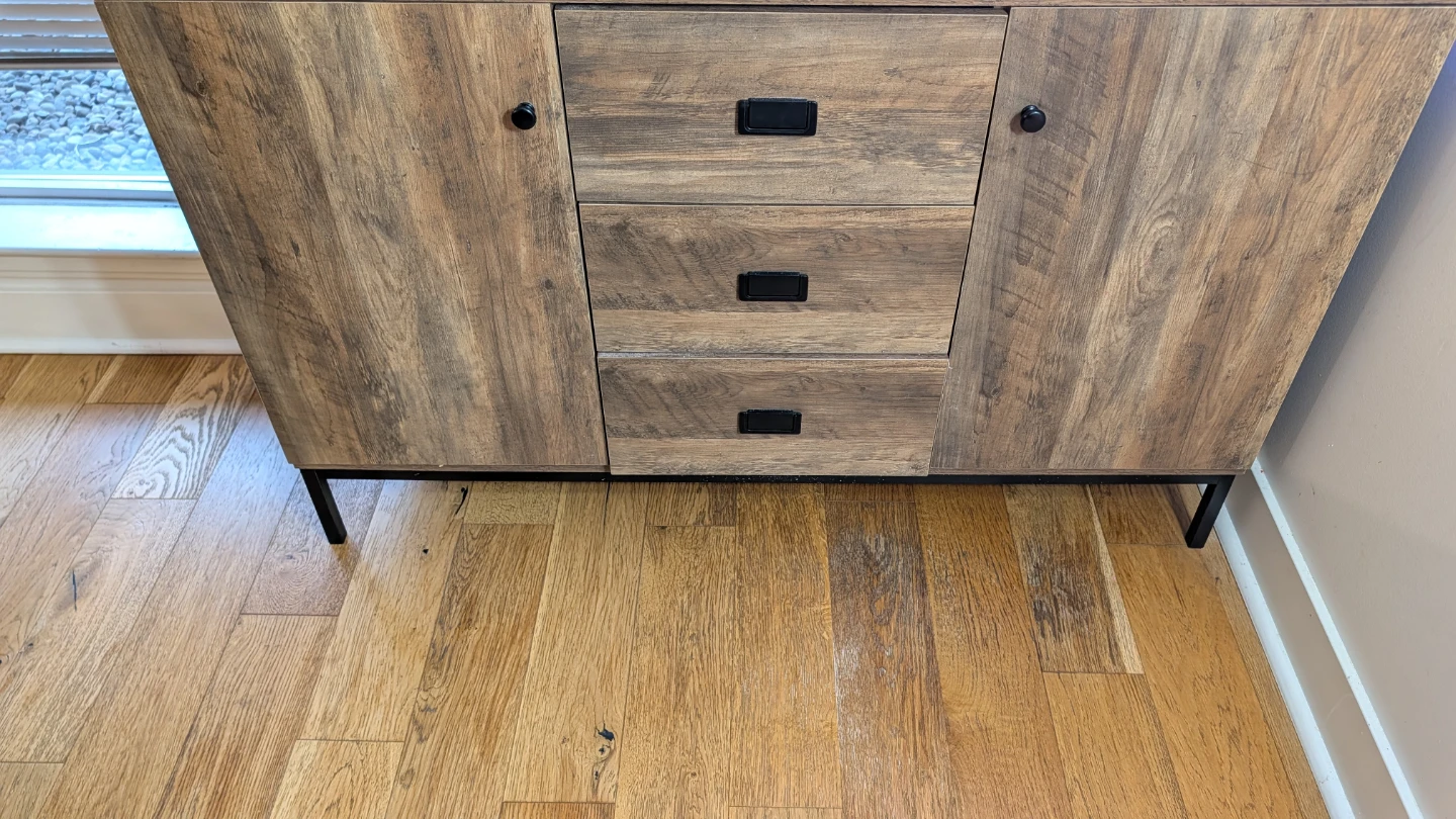Wood Grain Sideboard with Drawers