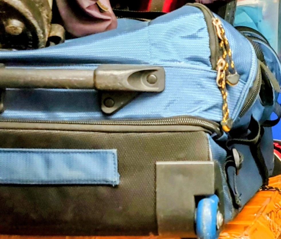 Blue Rolling Travel Duffel Bag 🏈