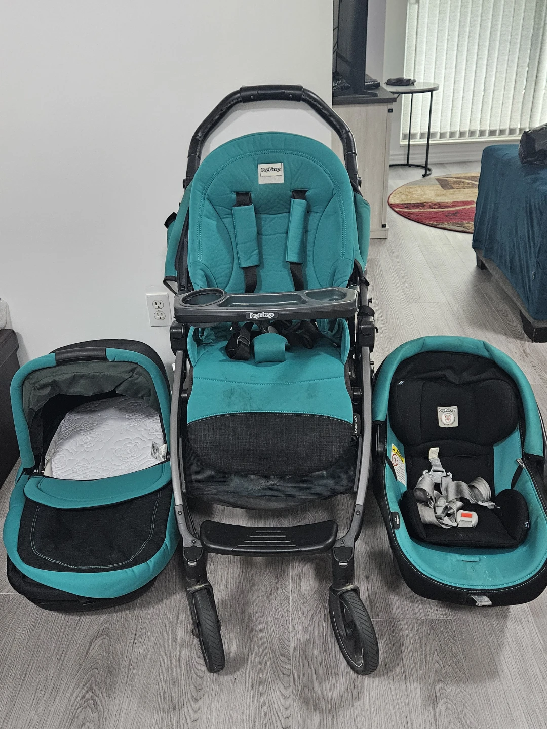 Peg Perego Stroller Set with Manito weather shield