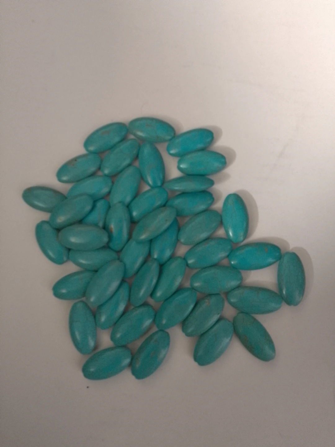 Turquoise oval jewelry beads 🏈 - photo 2