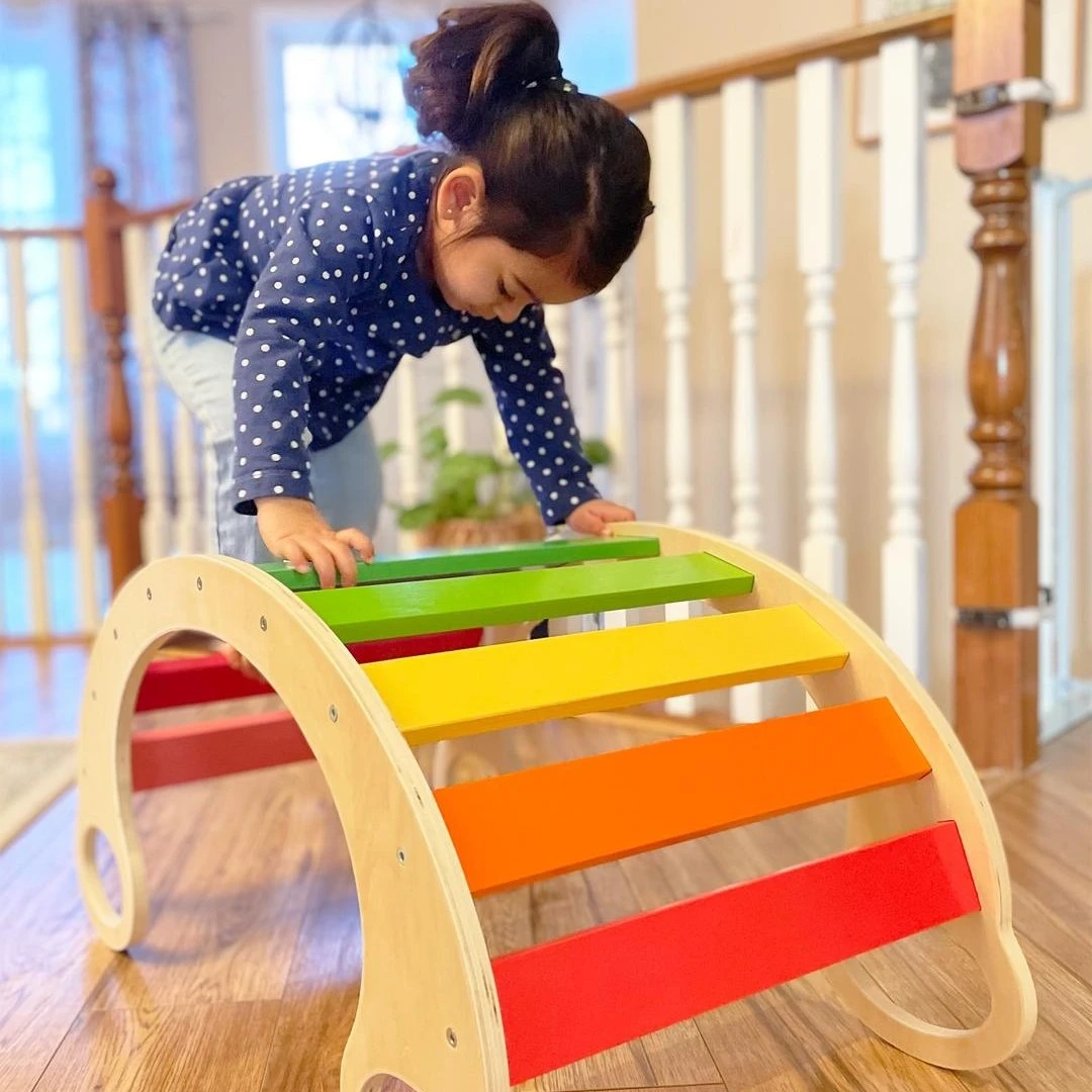 Farmer and Daughter Handmade Wooden Montessori Rocker