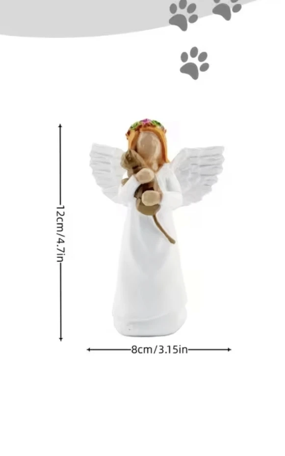 Friends – Angel with Cat Resin Statue *new - photo 3