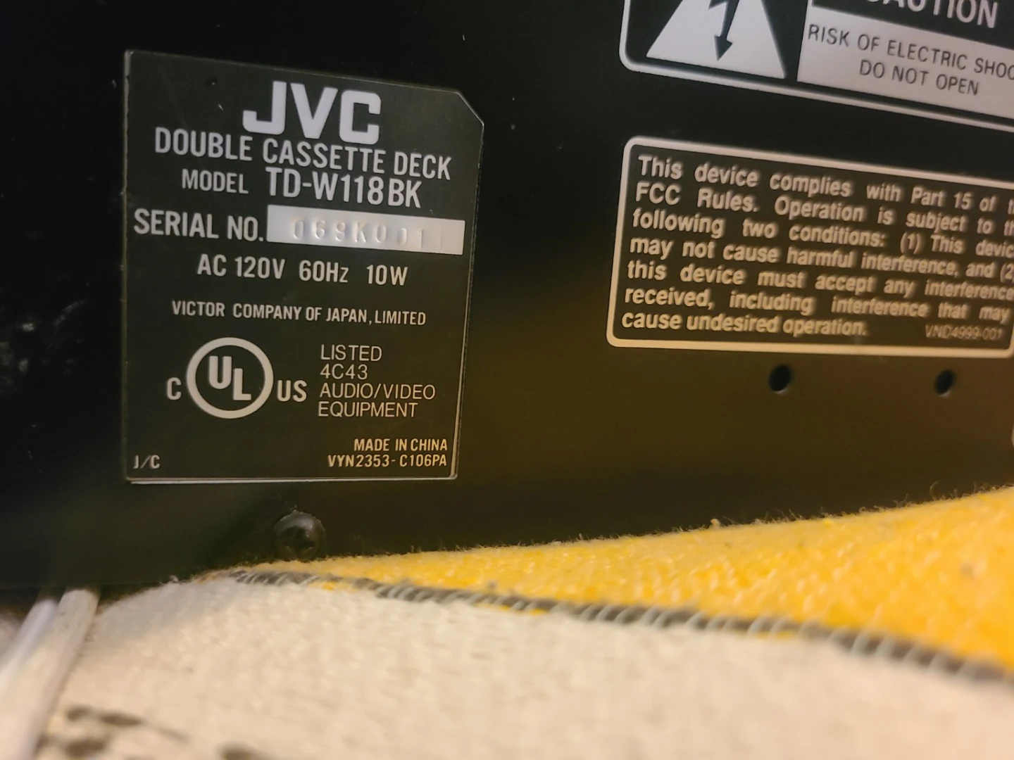 JVC TD-W118BK Double Cassette Deck - photo 2