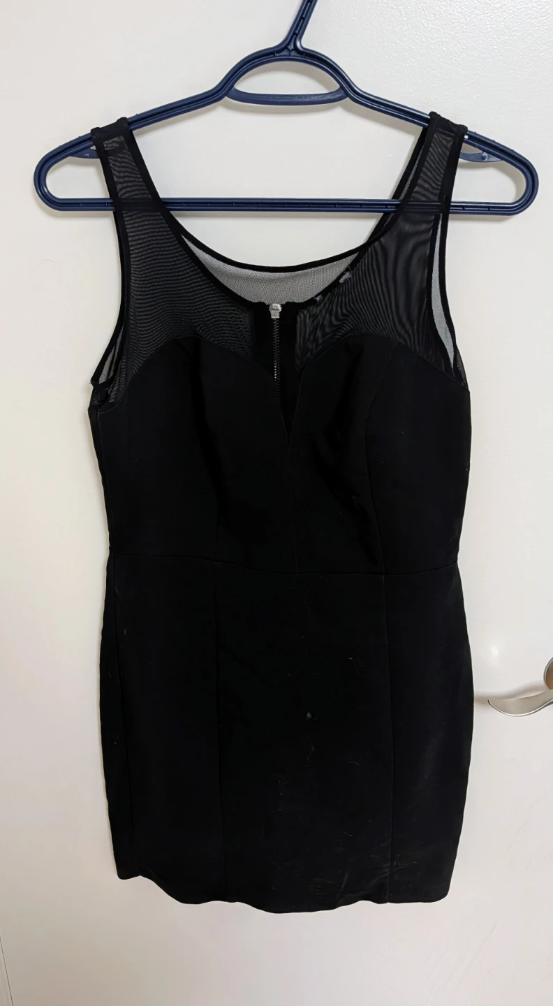 Black Sleeveless Dress with Back Zipper - Women's Medium