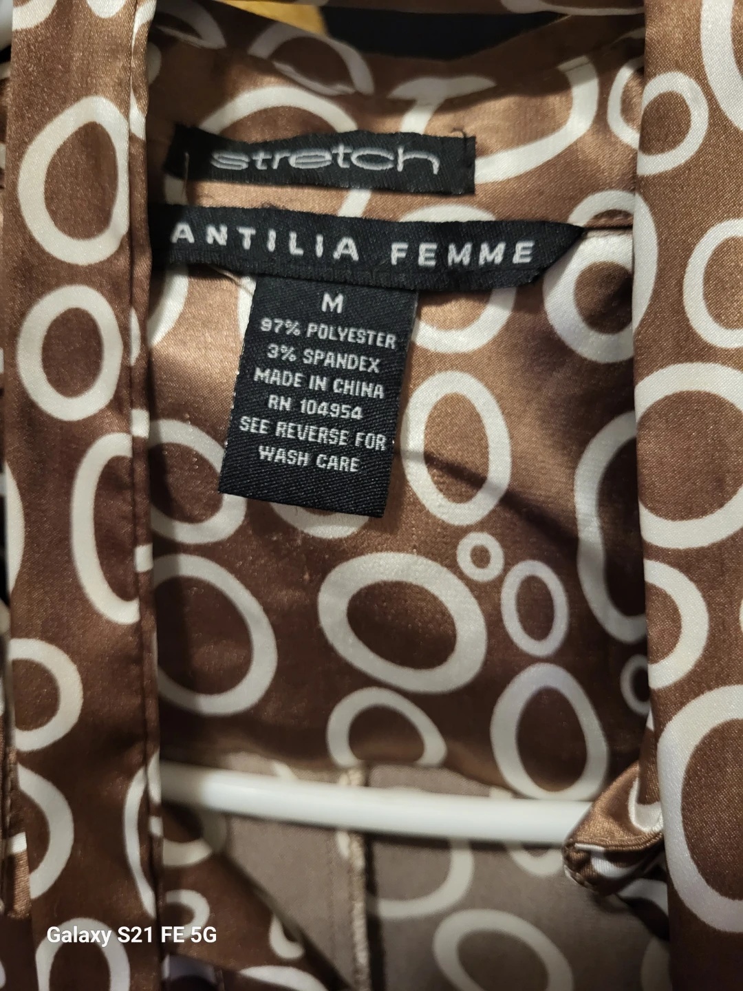 Antilia Femme Brown Circle Print Blouse - photo 2