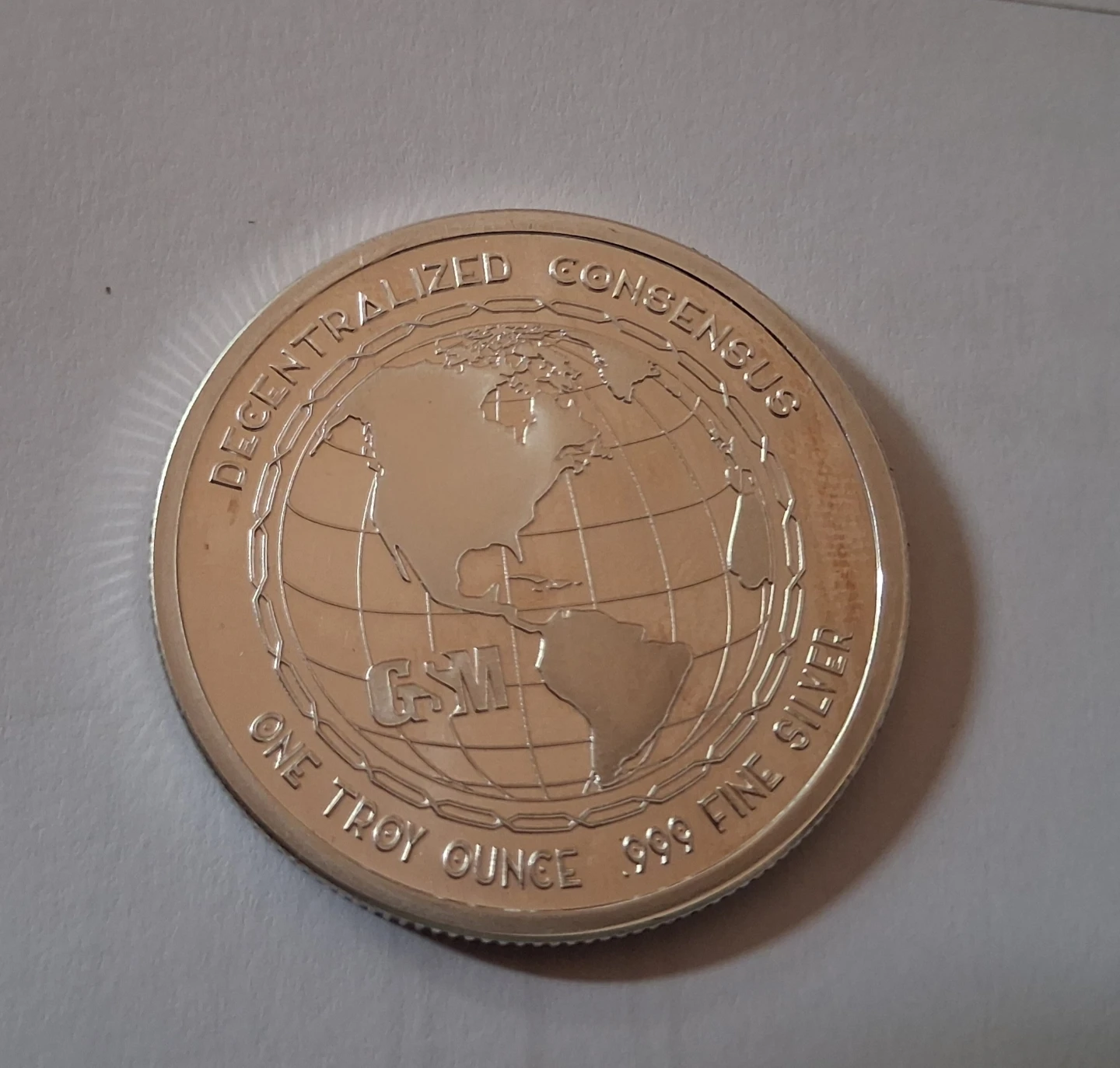Ethereum Cryptocurrency 1 Troy Ounce .999 Fine Silver Coin - photo 2