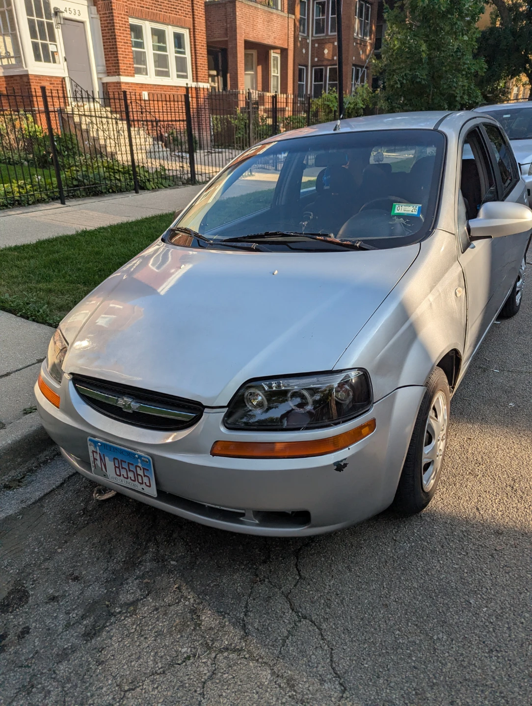 Silver Chevrolet Aveo