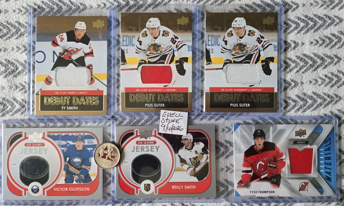 Collection of NHL Rookie Jersey Hockey Cards - photo 3