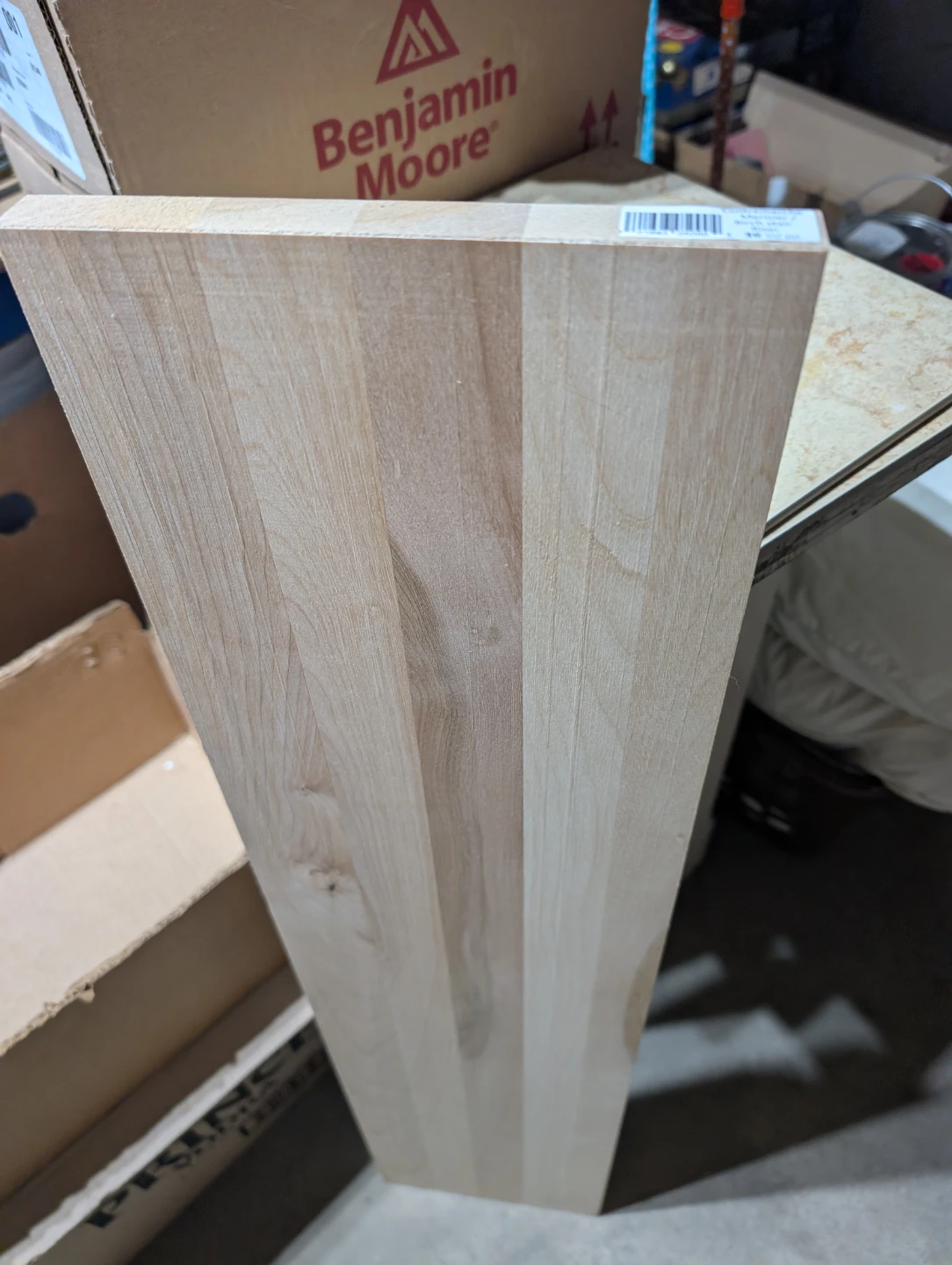 Raw birch hardwood stair parts
