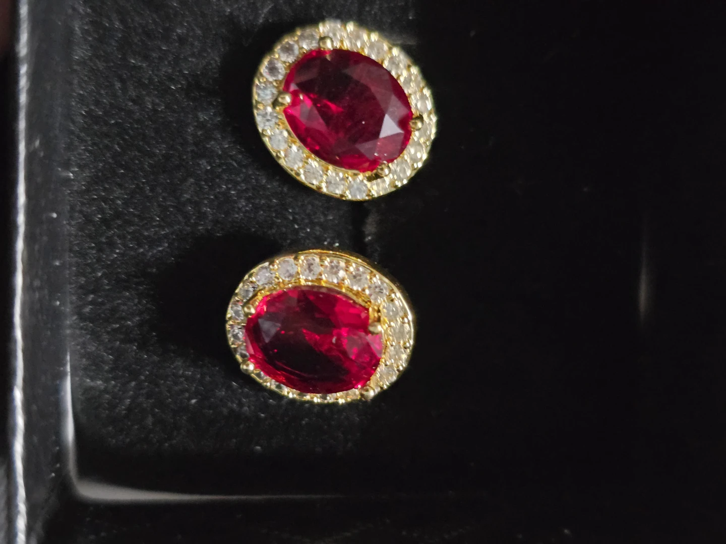 Heart-Shaped Earrings with Purple Stones