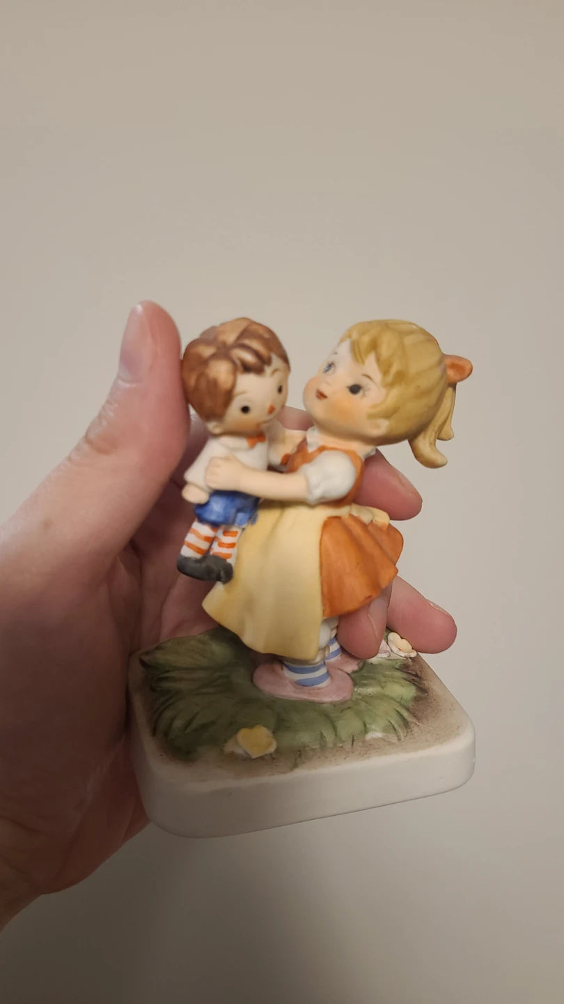 Ceramic Girl Figurine with Doll - photo 2