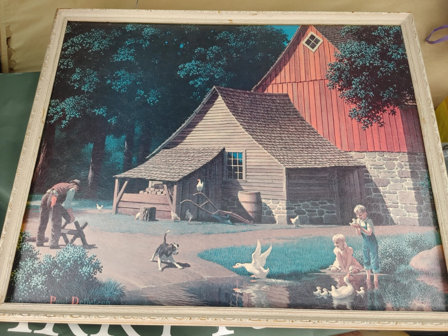 Paul Detlefsen Farm Scene Framed Print
