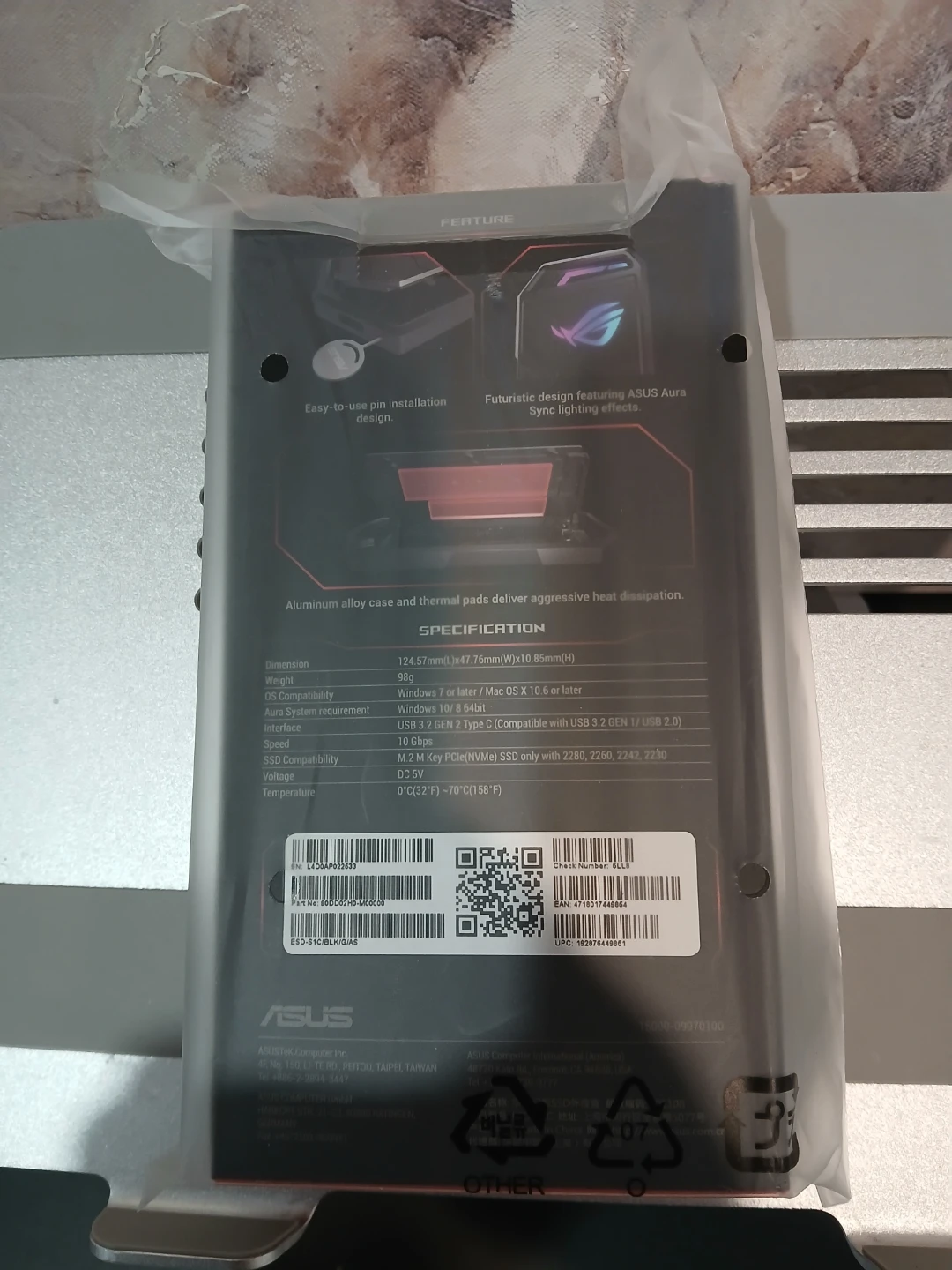 ASUS ROG Strix Arion M.2 NVMe SSD Enclosure
