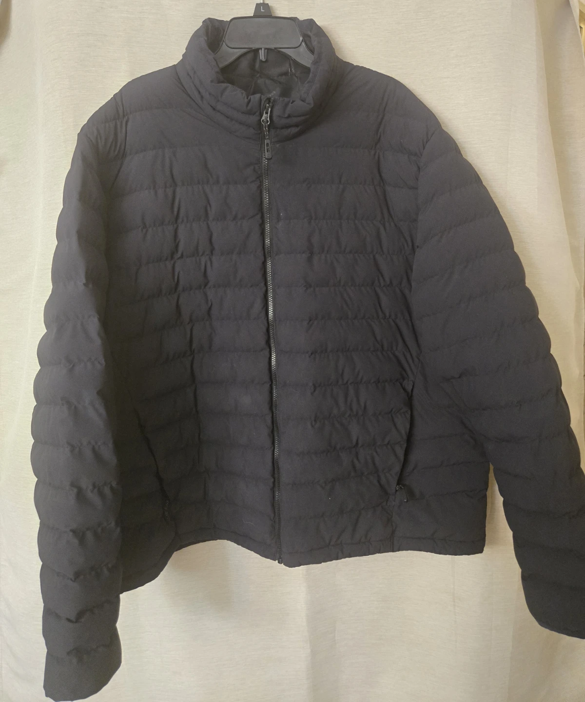 Men's 3XL Puffer Coat.  Black WindRiver Full Zip.