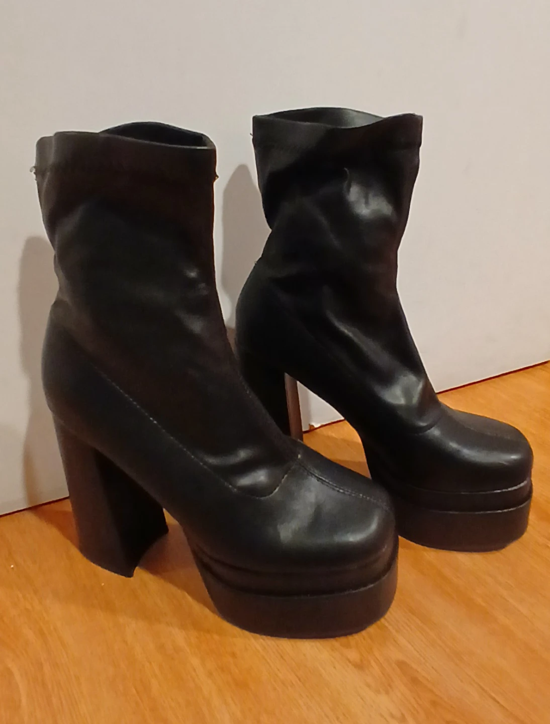 Black Platform Ankle Boots