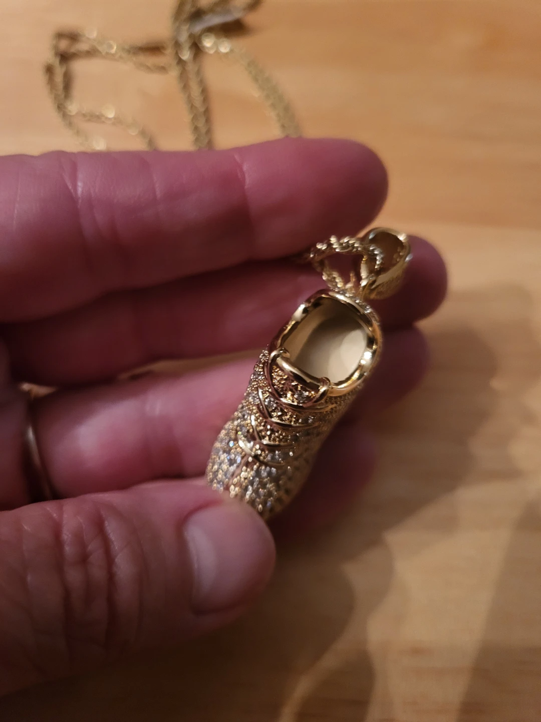 Gold Sneaker Pendant Necklace - photo 3