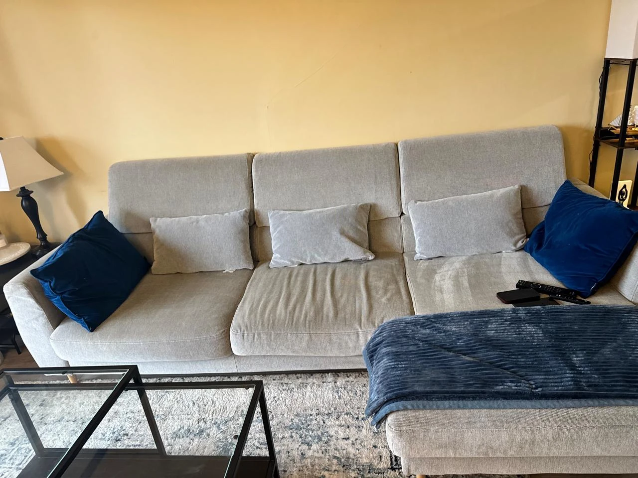 Light Grey Fabric Sectional Sofa - IKEA - photo 2