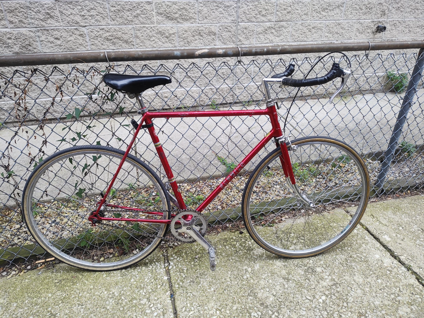 Cherry red Schwinn single speed road racer bike - photo 3