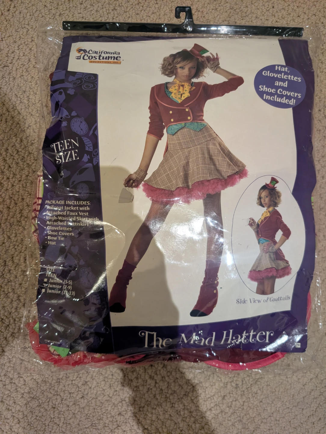 California Costume The Mad Hatter Teen Costume size 7-9