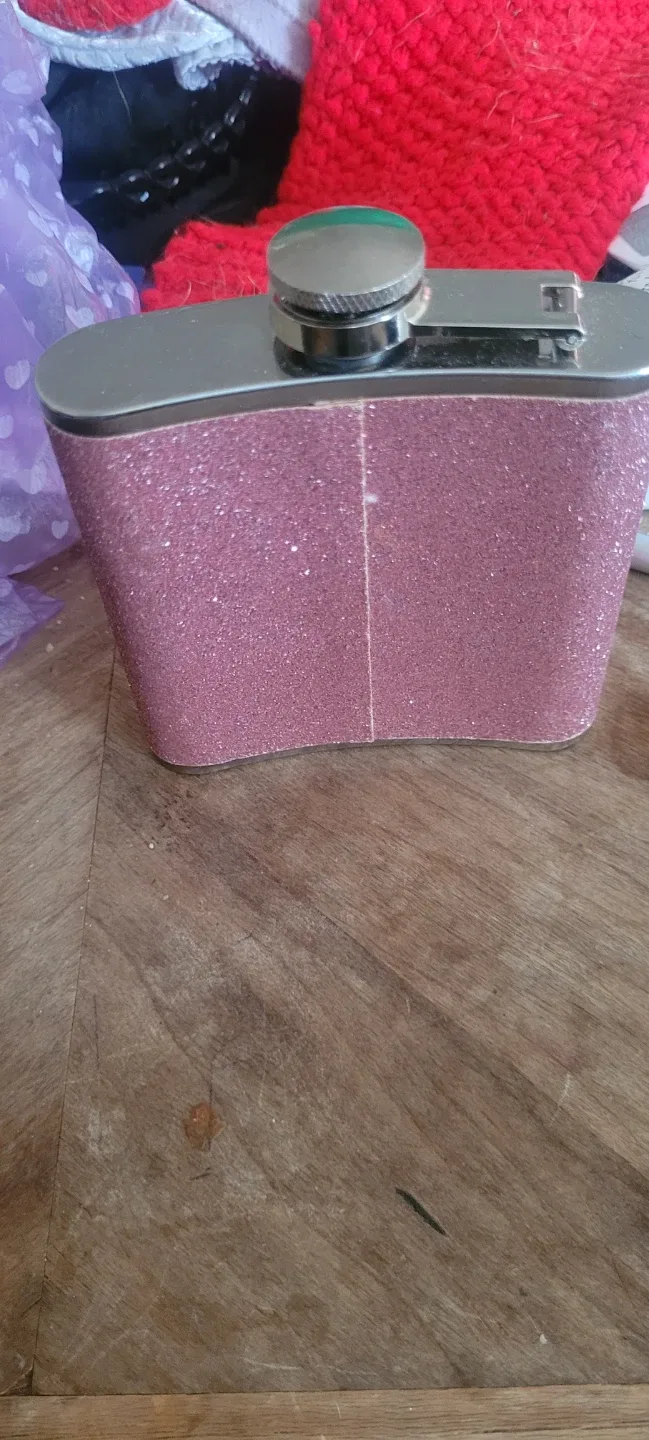 Pink Glitter Stainless Steel Flask