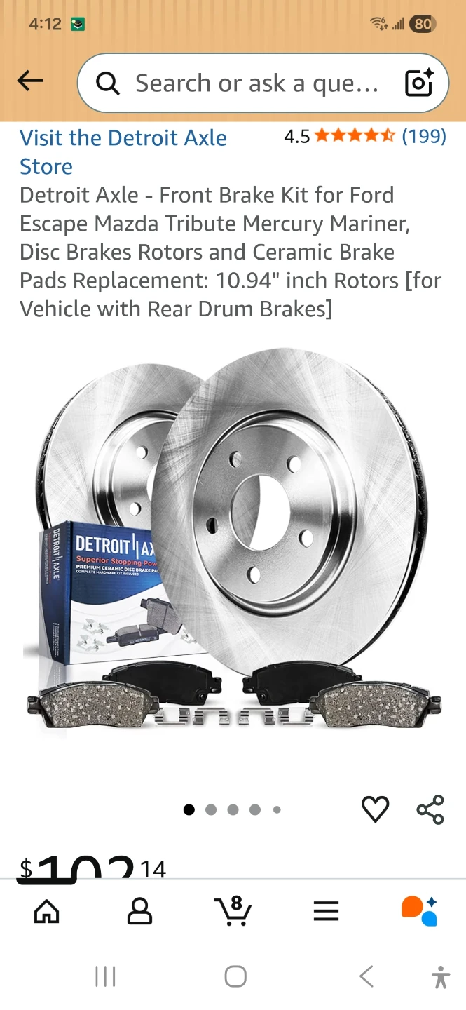 Detroit Axle Front Brake Kit