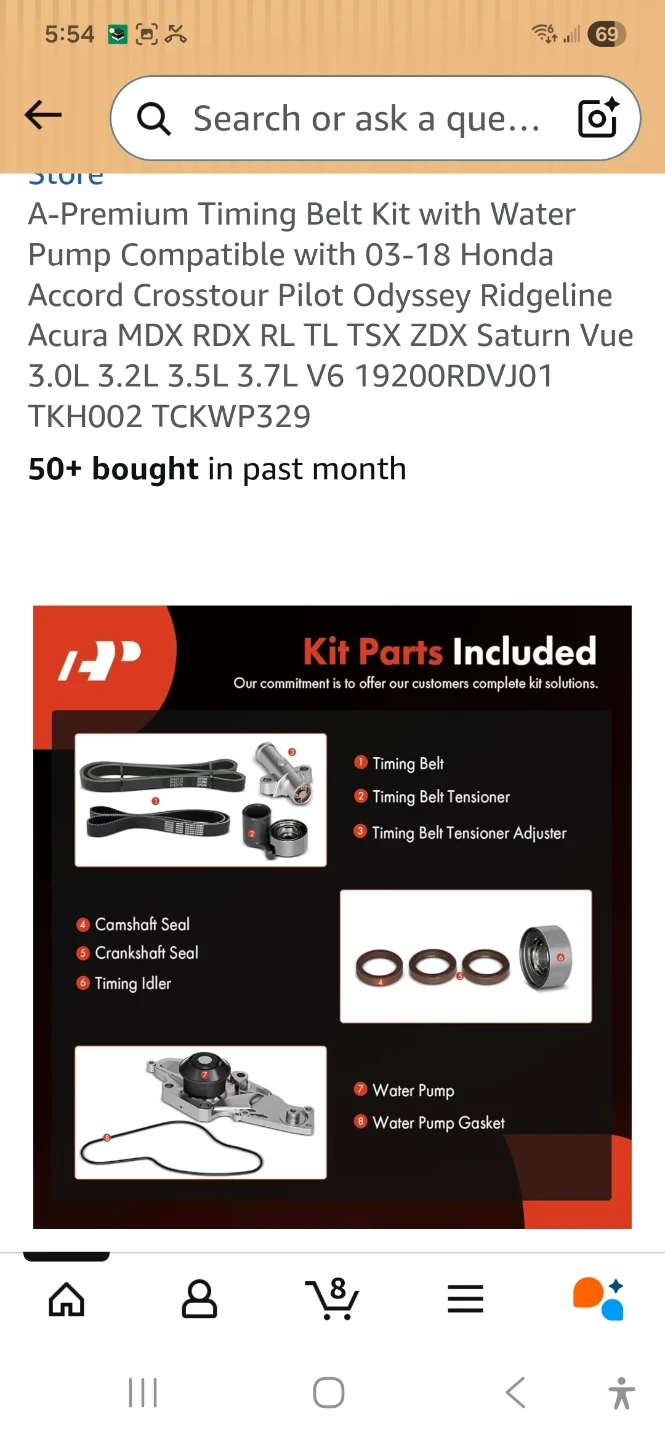 A-Premium Timing Belt Kit with Water Pump - photo 3