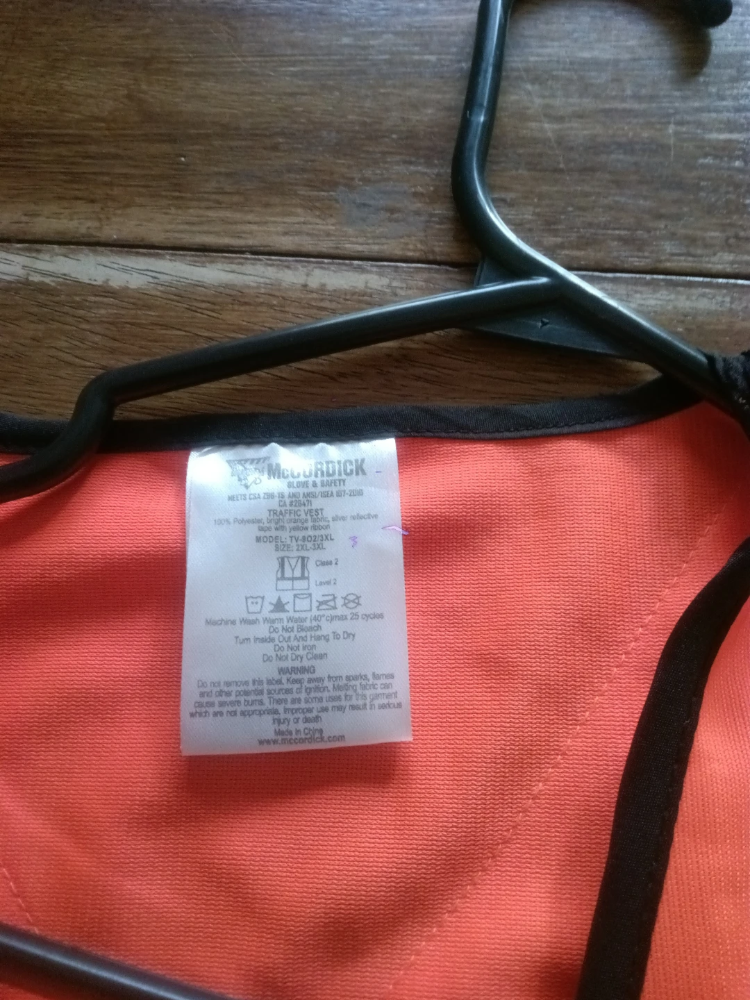 🏈McCordick Traffic Vest 2XL-3XL - photo 2