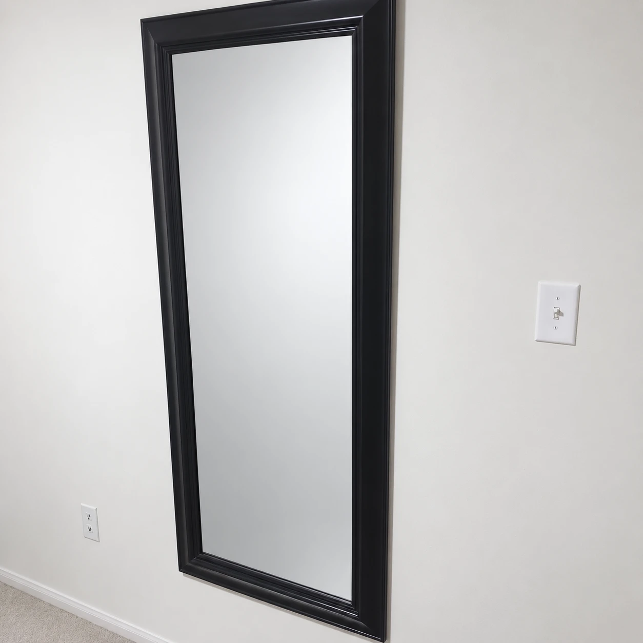 Black Full-Length Wall Mirror