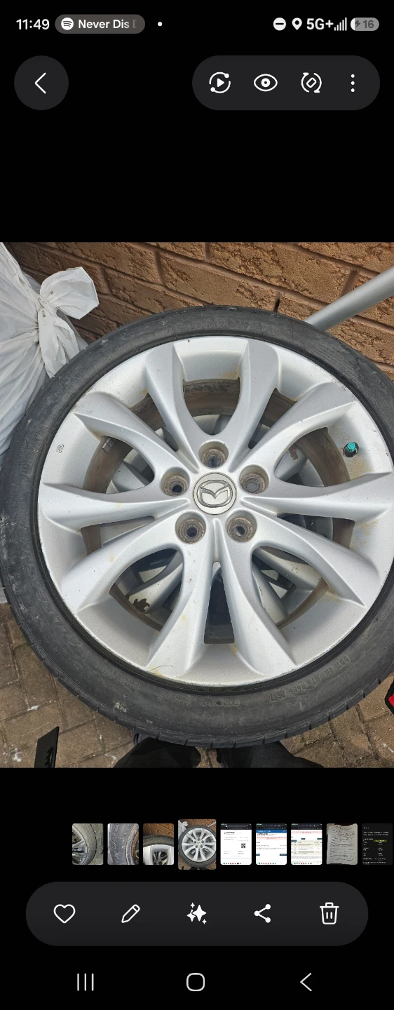 Mazda 17-inch Alloy Wheels with Tires