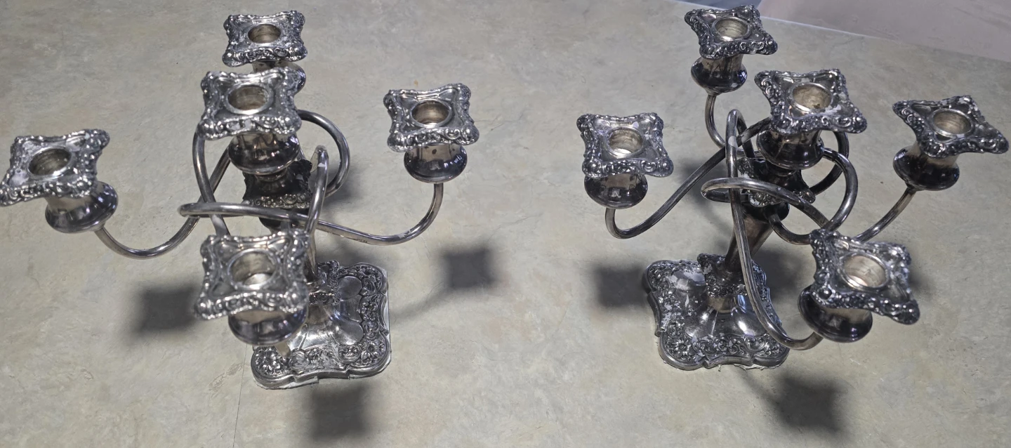 Silver Plated Candelabra Set