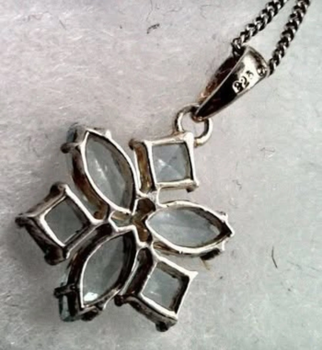 Genuine Blue Topaz Sterling Silver Necklace - photo 2