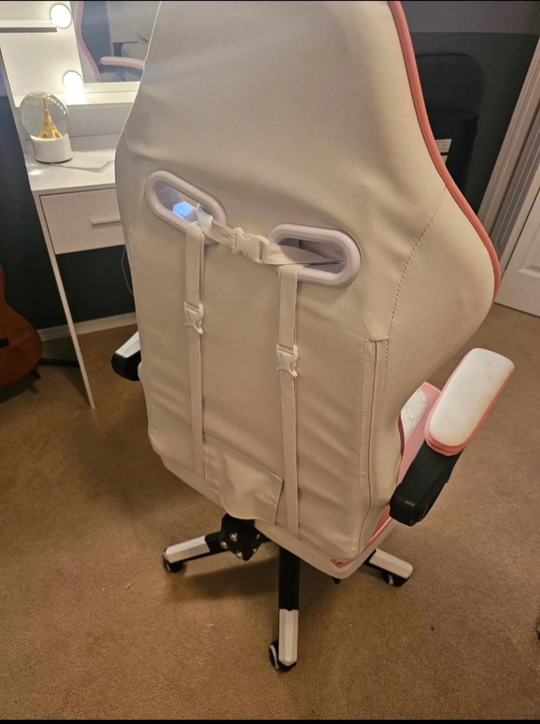 JKOOK Pink and White Gaming Chair - photo 5