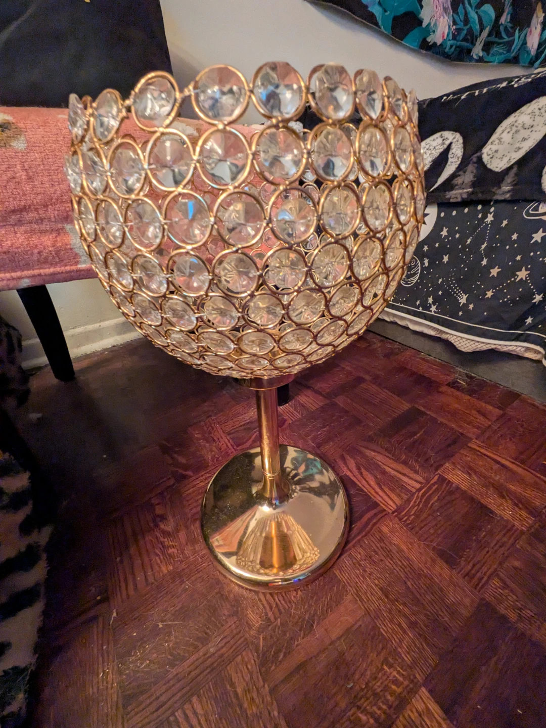 Gold Crystal Decorative Bowl Pedestal - photo 2
