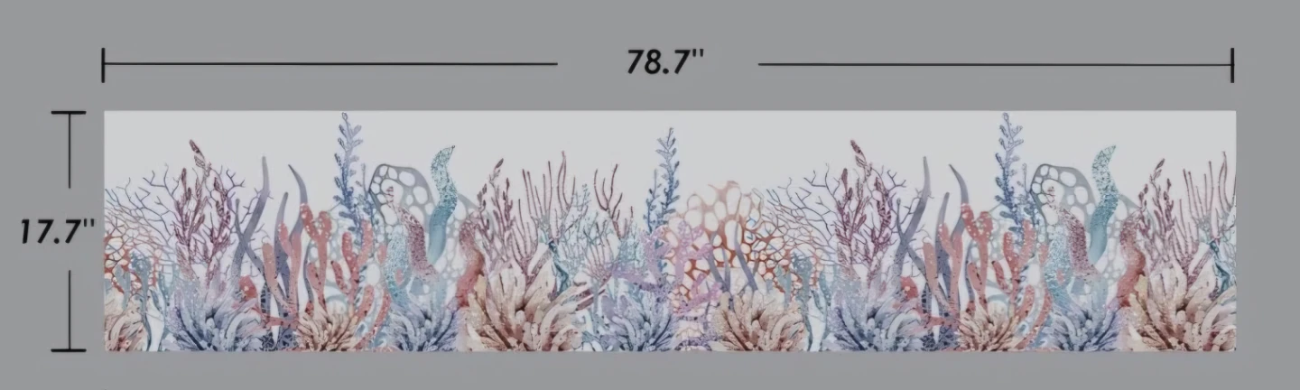 Window Film Decorative Privacy 17.7''x78.7'' - Ocean Coral - photo 3